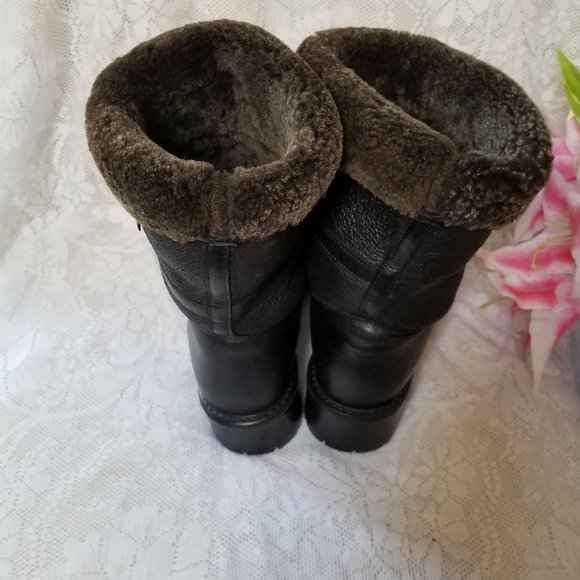 Vintage Y2K Blondo waterproof Shearling Leather Winter Boots  Size 7 - Picture 6 of 13